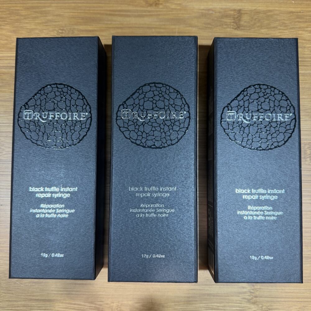 Set Of 3 Truffoire Black Truffle Instant Repair Syringe 12g New Unused In Box